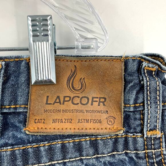 Lapco Flame Resistant Straight Leg Jeans Blue Men's Size 40 - Picture 5 of 7